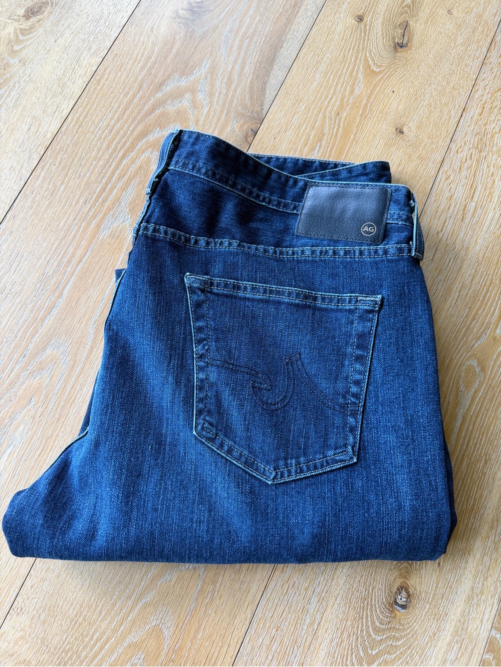 Ag Adriano Goldschmied Dark Blue Straight Jeans